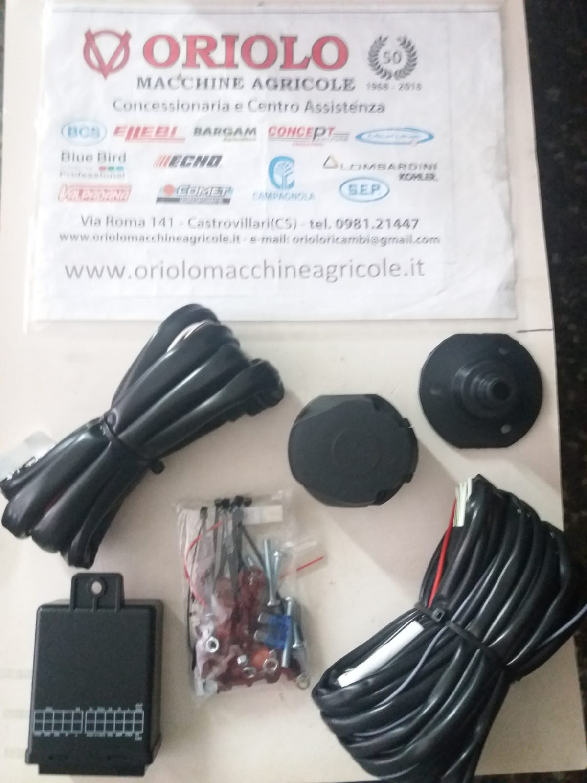 KIT CABLAGGIO ELETRICO PER RIMORCHI AUTO CON CENTRALINA